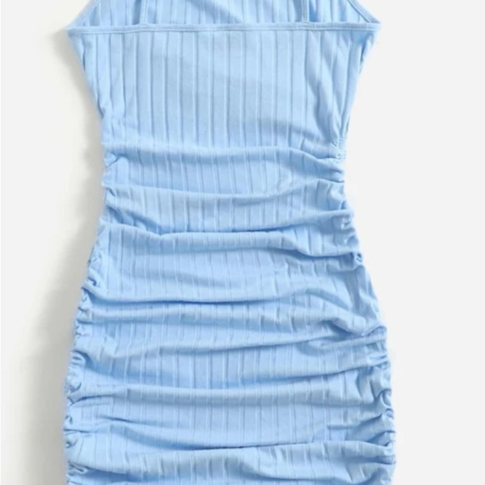 Drawstring Rib knit Dress - Picture 2 of 3